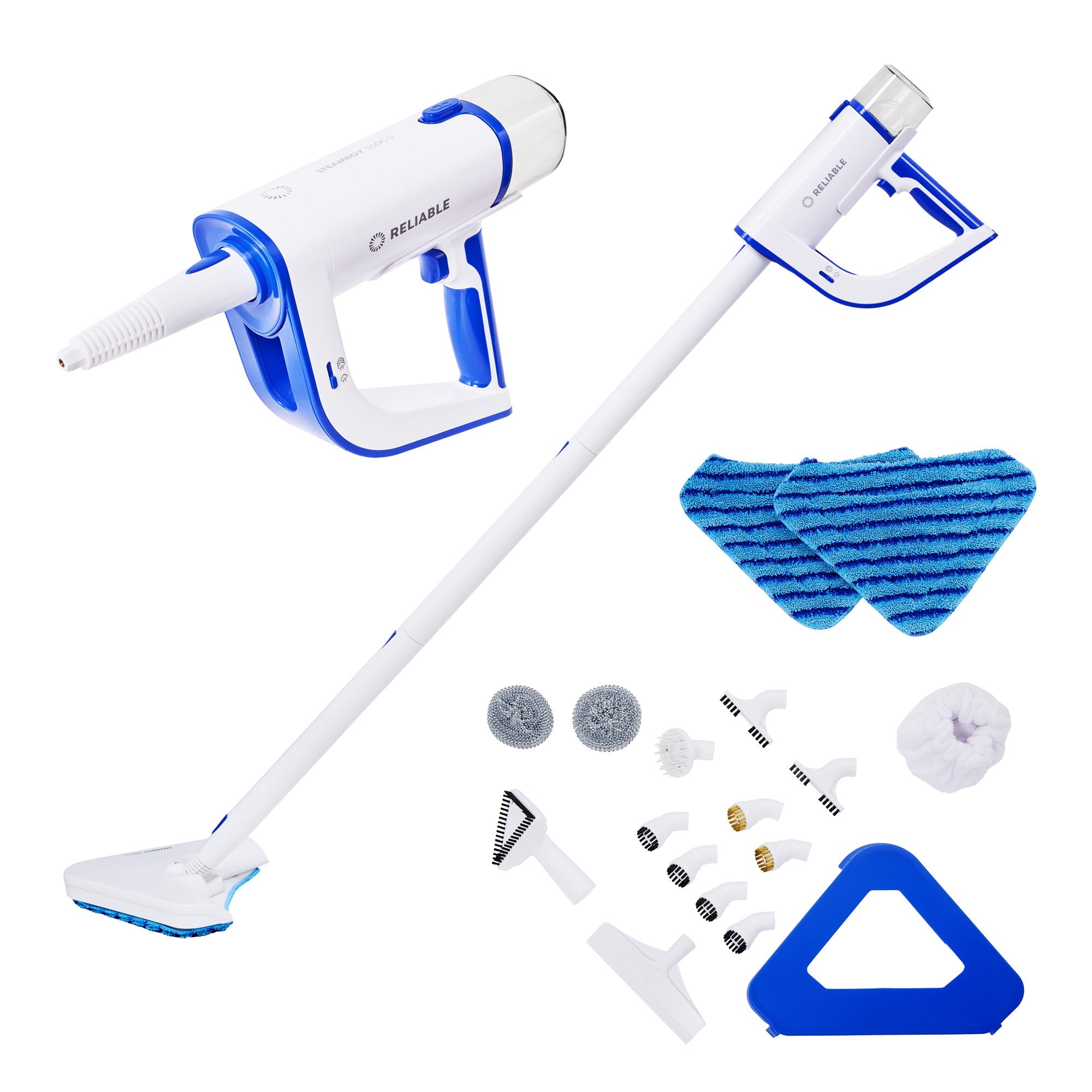 Steamboy Plus 2-in-1 steam cleaner and mop with 22-piece accessory kit for versatile cleaning