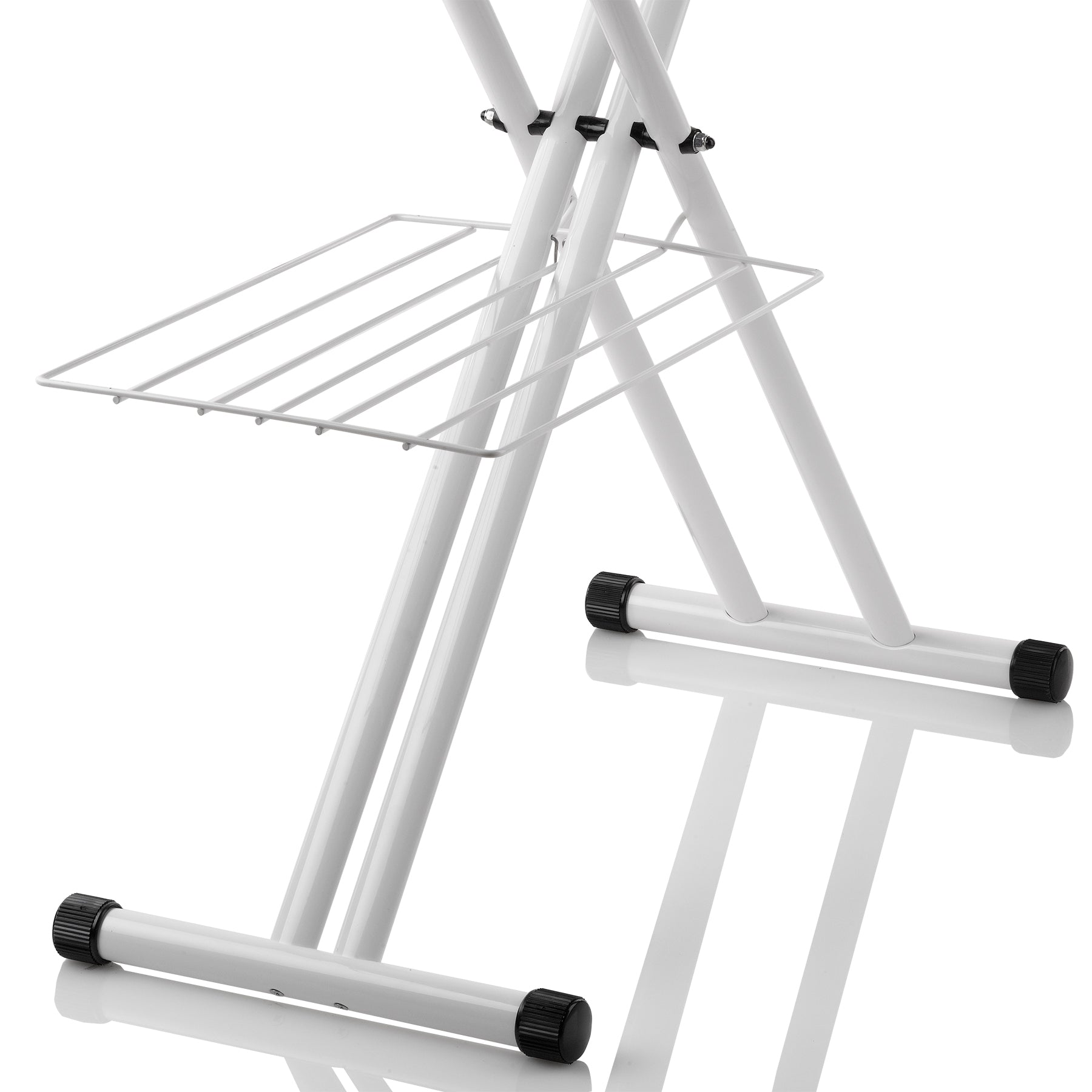 Double Wishbone Ironing Board Legs and Convenient Laundry Rack
