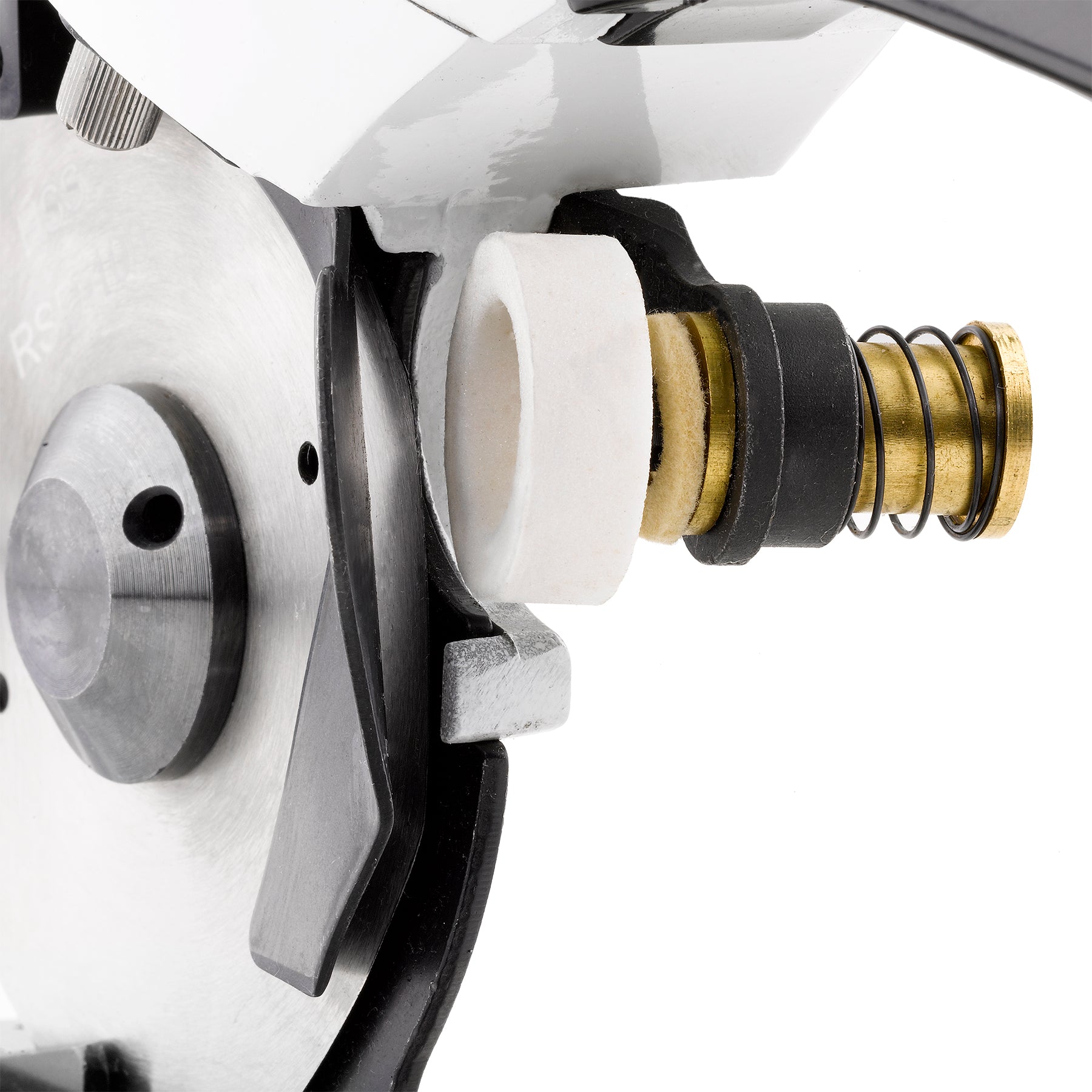 Automatic Sharpener on Cloth Cutting Machine Guarantees a Sharp Edge on Every Cut.