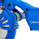 Built in sharpener on cloth cutting machine guarantees a sharp edge on every cut. Adjustable front knife guard helps ensure operator safety