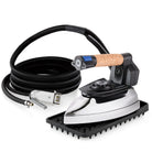 Professional iron with 2.1m steam hose on iron rest