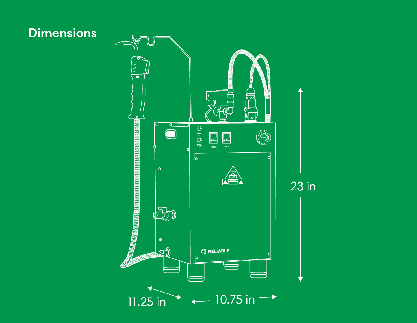 Reliable - Automatic Pressurized Steam Cleaner 8000CD