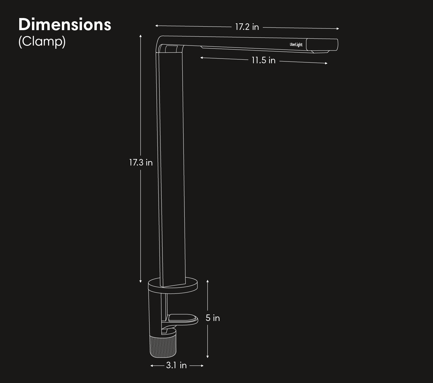 UberLight Frame 7200TL Dimensions