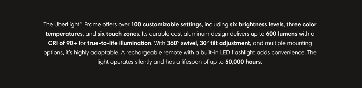 UberLight Frame Functions and Features Description
