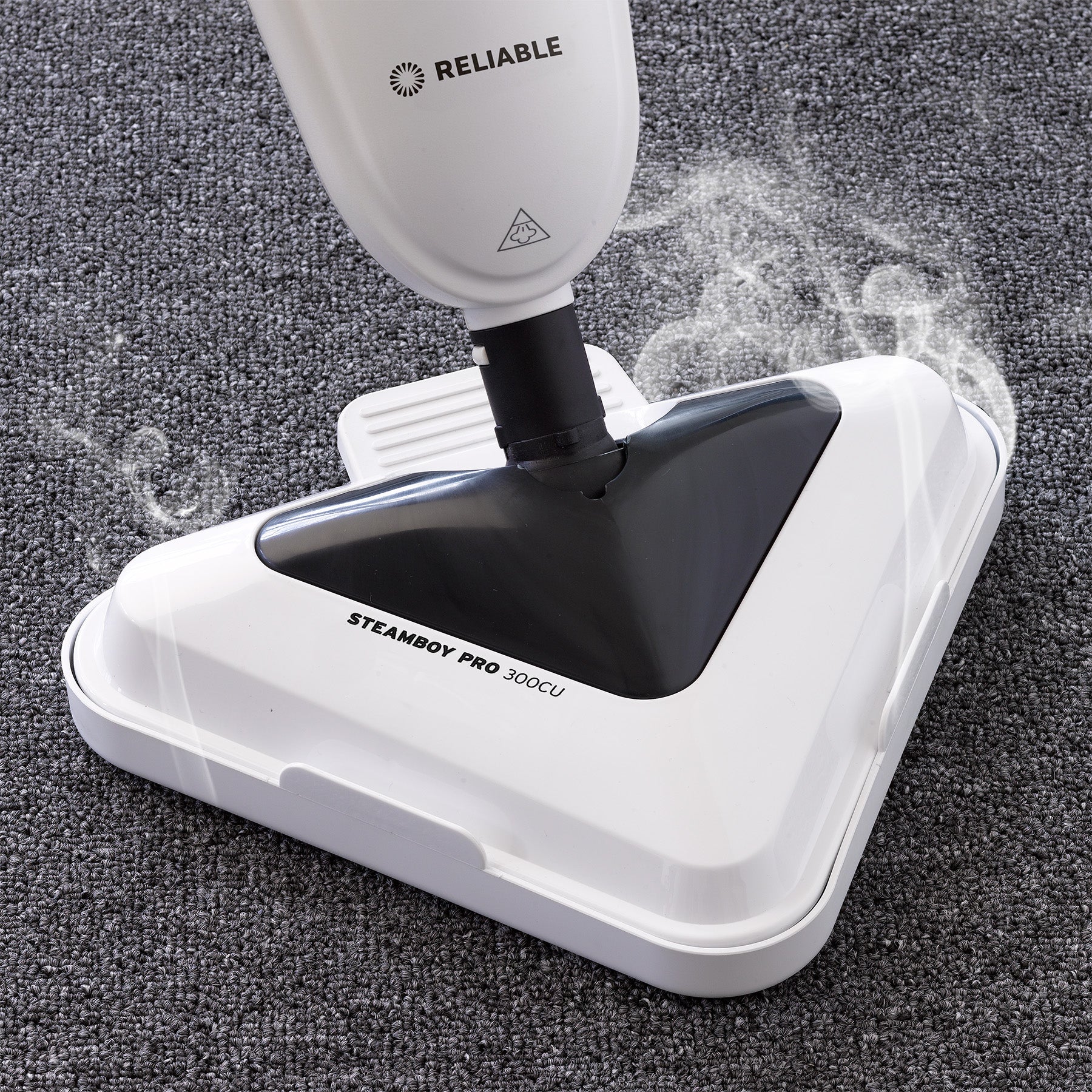 300CU Steamboy Pro Steam Mop With Scrub Brush in Use
