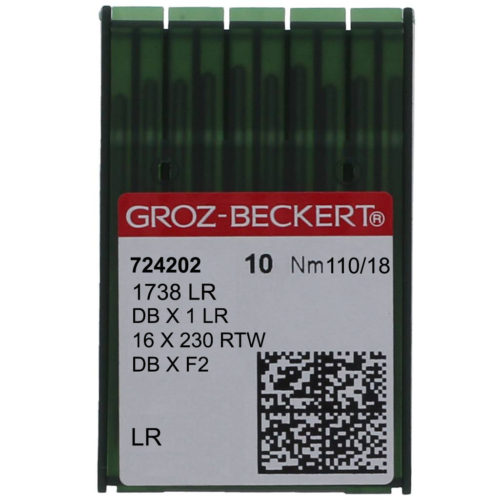 1738 LR Groz-Beckert® Sewing Machine Needle, 10 x 10 Pack, Various